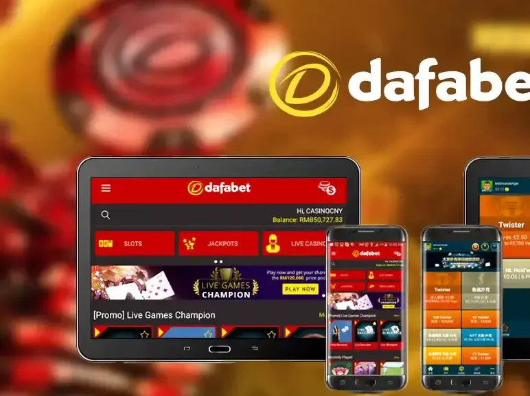 Dafabet casino lobby with digital game tiles