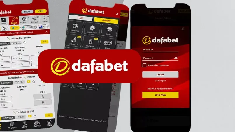Dafabet sports interface shown on desktop and mobile devices