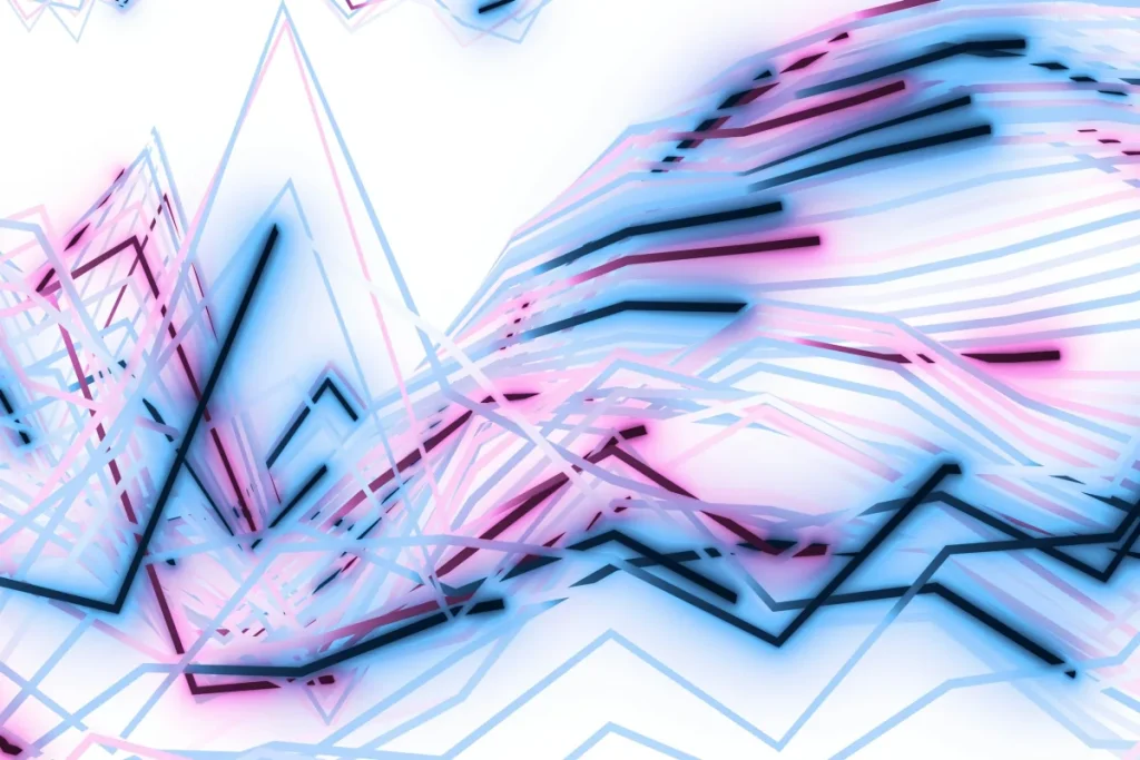 Abstract digital line graph illustration for crash-style game category information