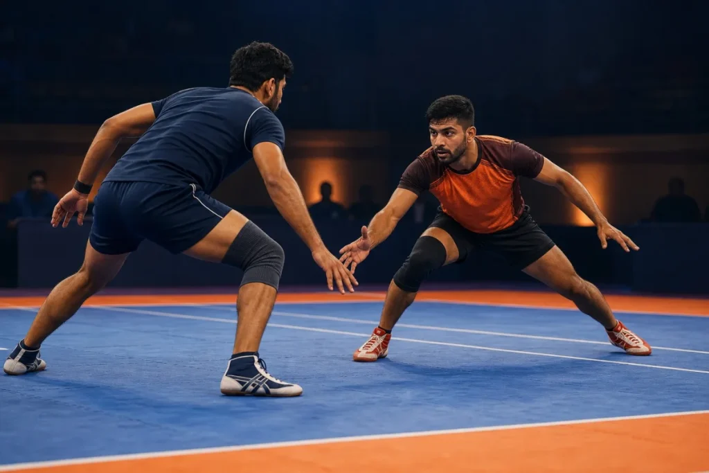 Kabaddi action illustration for category-level sports information
